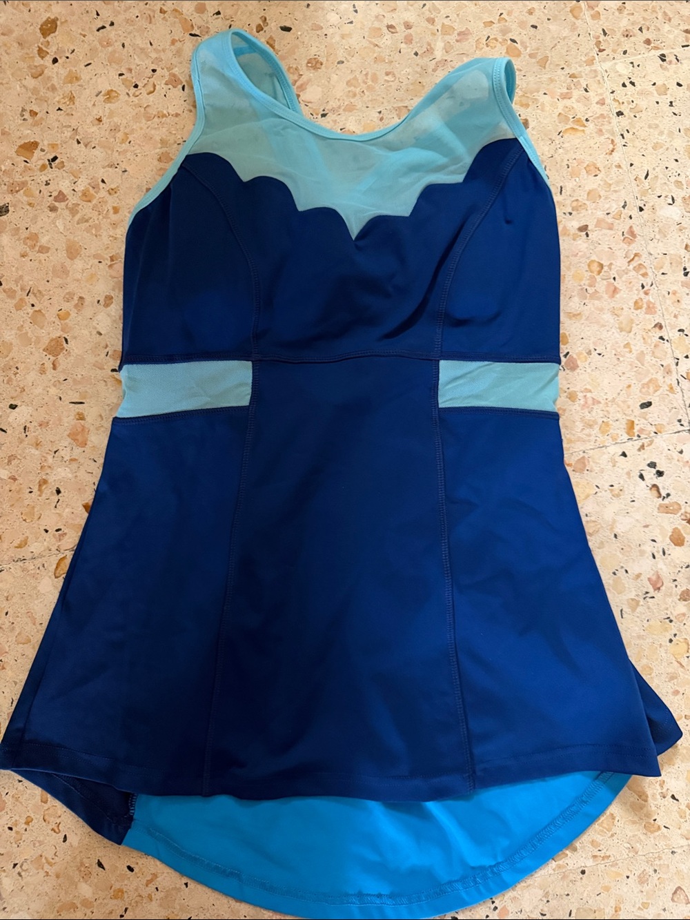 EUC Crowned Athletics Blue Mermaid Athletic Tank (pre-disney). MEDIUM